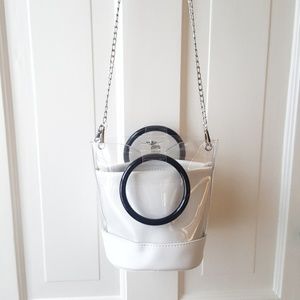 Transparent Leather Mini Crossbody Tote